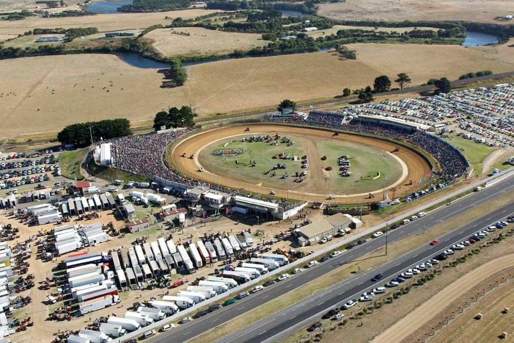 Aerial view of premier speedway