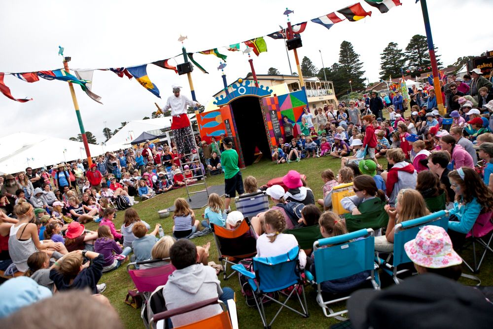 Crowd watching performance at Port Fairy Folk Festival